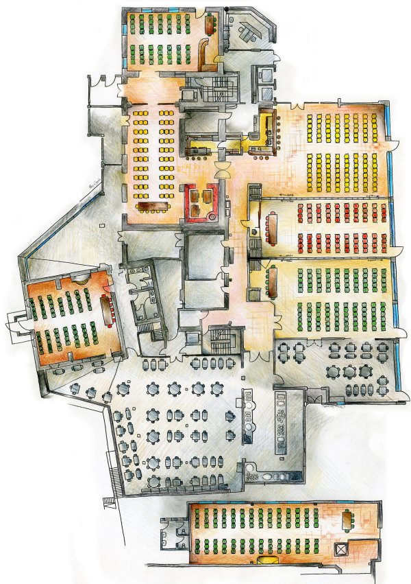 Pianta del centro benessere