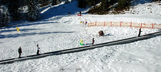 La pista dell'hotel carlo magno di Madonna di Campiglio