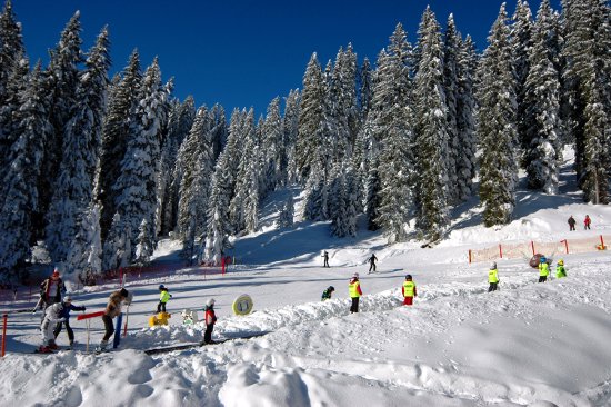 La pista dell'hotel carlo magno di Madonna di Campiglio